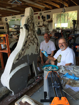 Gordon and Dave tiling coyote
