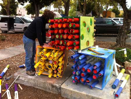 getting it together, installing sculpture